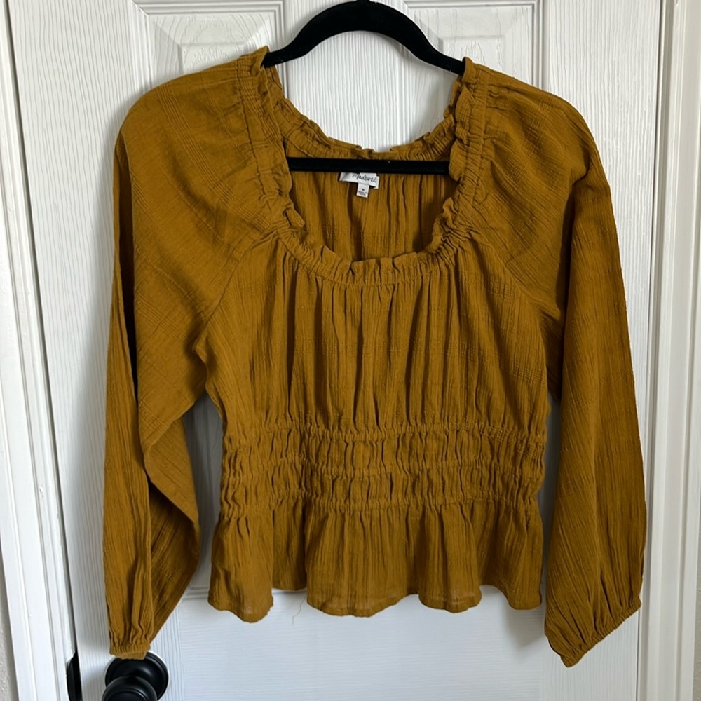 Long sleeve peasant top